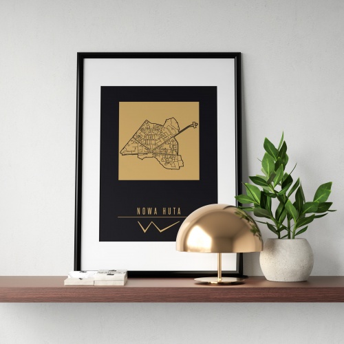 NH Plakat Czarny Mapa Nowa...