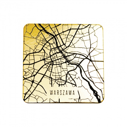 WAW Podkładki Czarne Mapa 2...