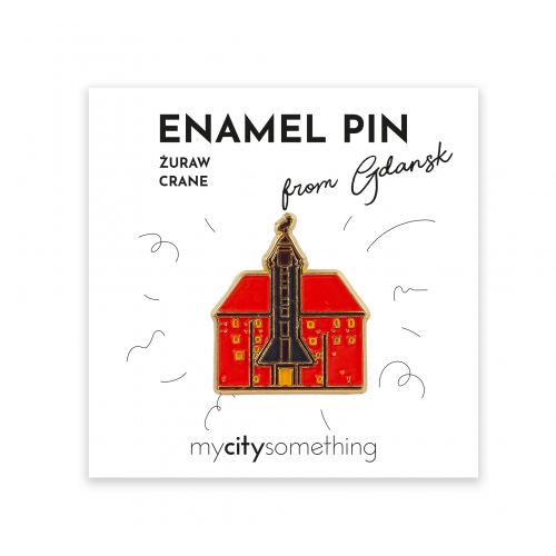 GDA Pin emaliowany Żuraw