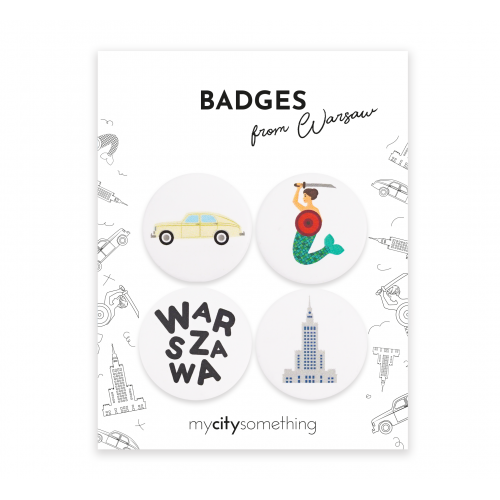 WAW Przypinki Bajkowe Set 4szt