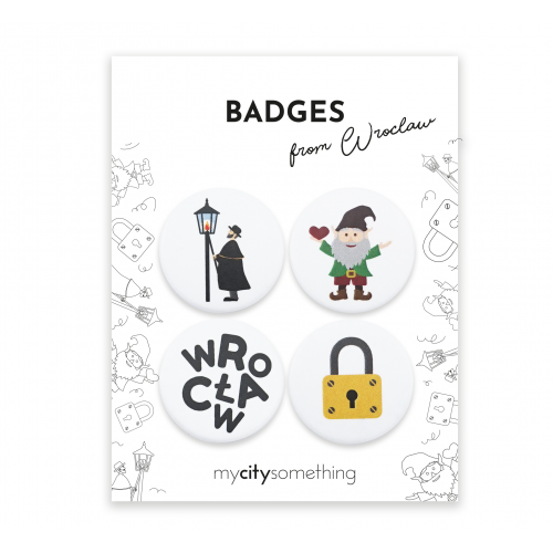 WRO Przypinki Bajkowe Set 4szt